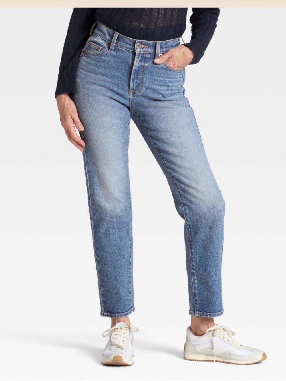Size 10 Women's Mid-Rise 80's Slim Straight Ankle Jeans - Universal Thread